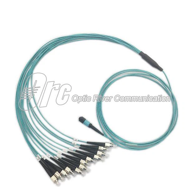 12F OM3 MPO TO FC 2M Mpo Fanout Patch Cable