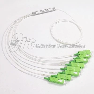 Fiber Optic PLC Splitter With Green SC Connectors