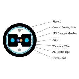Mechanical 4 Core FTTH Drop Cable